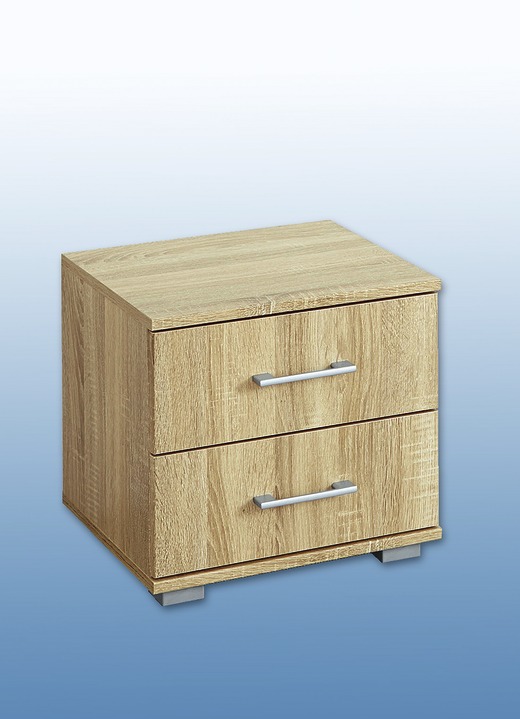 Kleinmöbel - Nachttisch in hochwertiger, stabiler Ausführung, in Farbe EICHE SONOMA, in Ausführung Nachttisch mit 2 Schubladen Ansicht 1