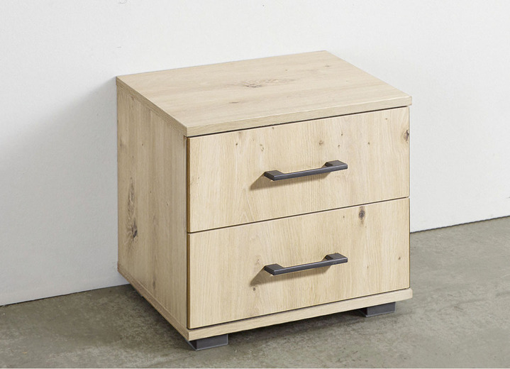 Kleinmöbel - Nachttisch in hochwertiger, stabiler Ausführung, in Farbe ARTISAN EICHE, in Ausführung Nachttisch mit 2 Schubladen Ansicht 1