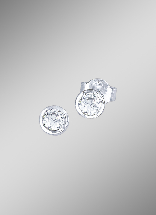 Ohrschmuck - Ohrstecker mit Brillanten, in Farbe  Ansicht 1