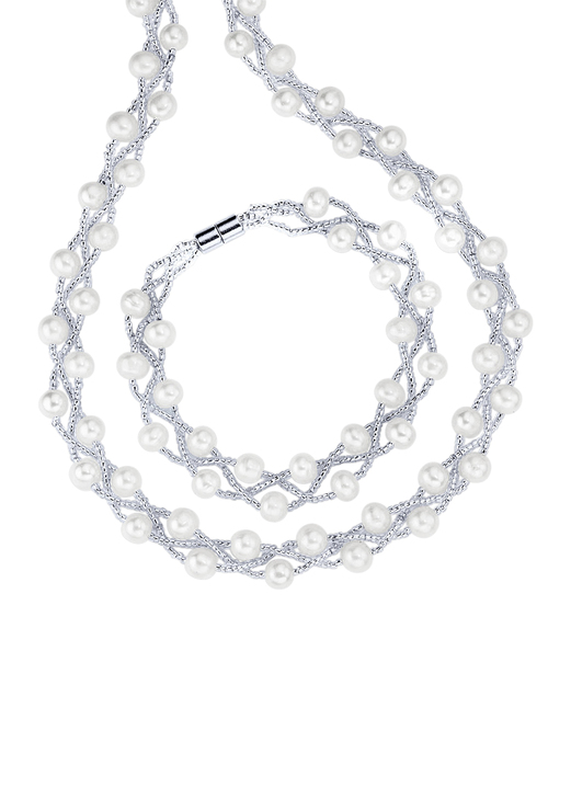 Schmucksets - Schmuck-Set 2 teilig mit Süßwasser-Zuchtperlen, in Farbe  Ansicht 3