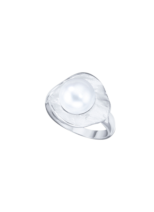 - Damenring im nordischen Design mit Süßwasser-Zuchtperle Ansicht 2 - Damenring im nordischen Design mit Süßwasser-Zuchtperle, in Größe 160 bis 220, in Farbe  Ansicht 2