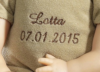 Puppen - Individuell bestickbare Schildkröt Spielpuppe Schlummerle, in Farbe ROT-BLAU Ansicht 2