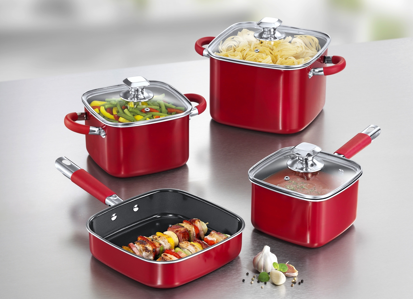 Topfset Mit Edelstahldeckel. topfset wmf gourmet plus 7tlg