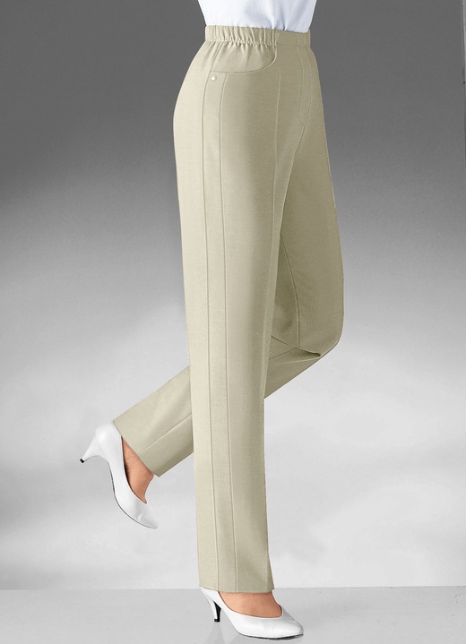 Hosen in Schlupfform - Hose mit vorverlegter Seitennaht in 8 Farben, in Größe 019 bis 235, in Farbe SCHWARZ Ansicht 5