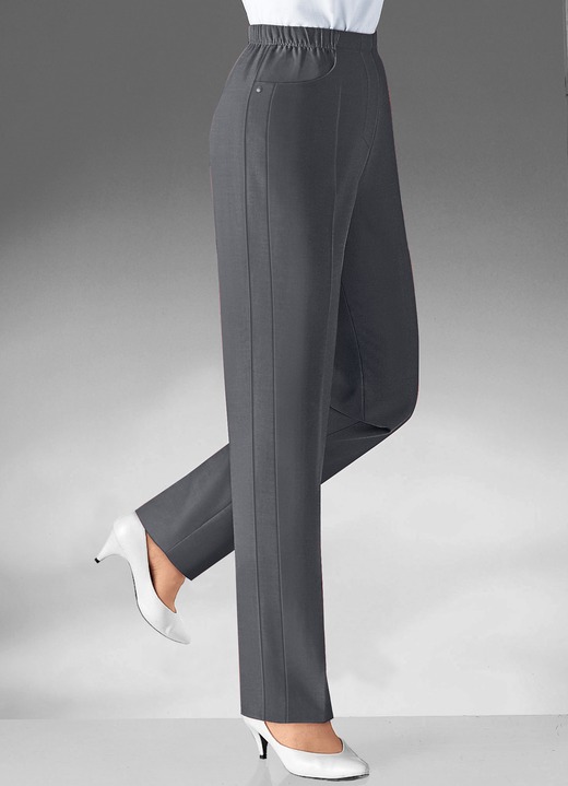 Hosen in Schlupfform - Hose mit vorverlegter Seitennaht in 8 Farben, in Größe 019 bis 235, in Farbe KOBALTBLAU Ansicht 7