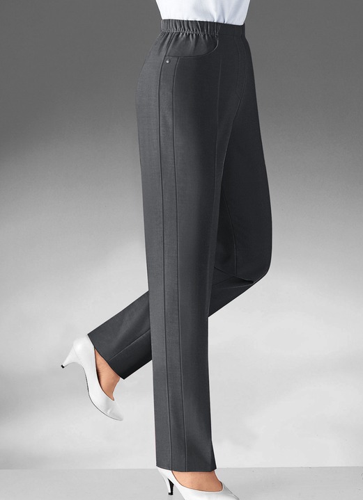 Hosen in Schlupfform - Hose mit vorverlegter Seitennaht in 8 Farben, in Größe 019 bis 235, in Farbe AMETHYST Ansicht 2