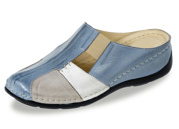 Jomos Herren Pantolette Pantoletten Hausschuhe Echtleder braun Weite H Neu!