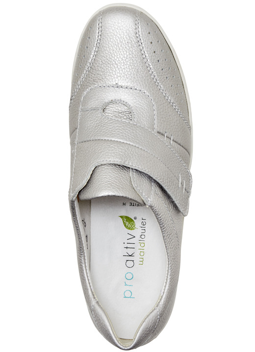 Slipper & Schnürschuhe - Waldläufer, bequeme Damen-Slipper, Weite H, mit herausnehmbarem Fußbett, in Größe 4 bis 8 1/2, in Farbe MATTSILBER Ansicht 3