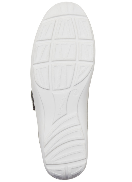 Slipper & Schnürschuhe - Waldläufer, bequeme Damen-Slipper, Weite H, mit herausnehmbarem Fußbett, in Größe 4 bis 8 1/2, in Farbe MATTSILBER Ansicht 4