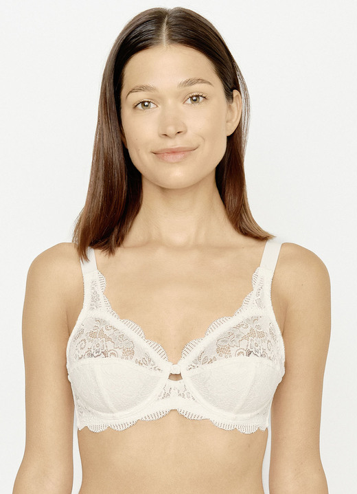 Bügel-BH - Susa Bügel-BH mit zauberhafter Elastikspitze, in Größe 075 bis 110, in Cup D, in Farbe ZARTAPRICOT Ansicht 16