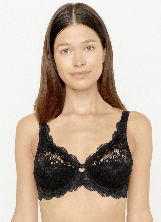 Bügel-BH - Susa Bügel-BH mit zauberhafter Elastikspitze, in Größe 075 bis 110, in Cup D, in Farbe ZARTAPRICOT Ansicht 10