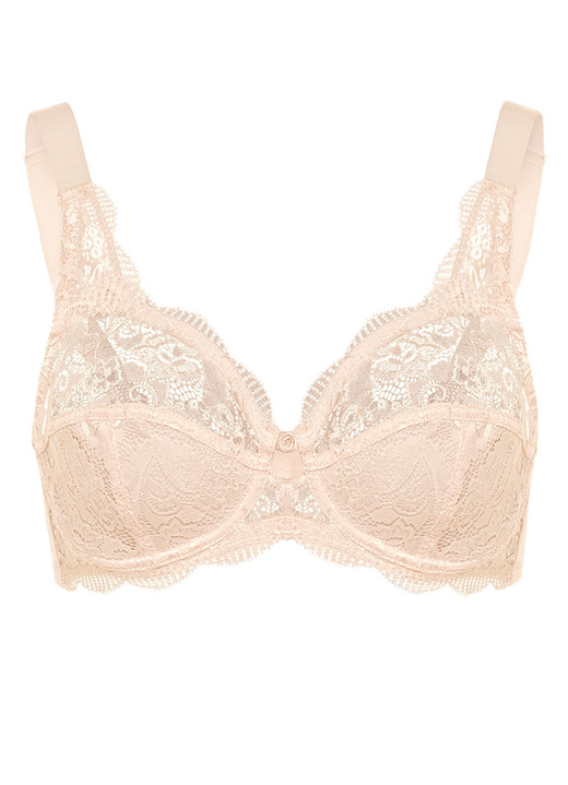 Bügel-BH - Susa Bügel-BH mit zauberhafter Elastikspitze, in Größe 075 bis 110, in Cup D, in Farbe ZARTAPRICOT Ansicht 6