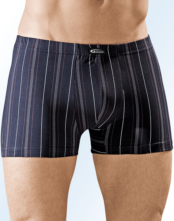Pants & Boxershorts - Viererpack Pants, gestreift, in Größe 007 bis 008, in Farbe 2X NACHTBLAU-BUNT, 2X BORDEAUX-BUNT