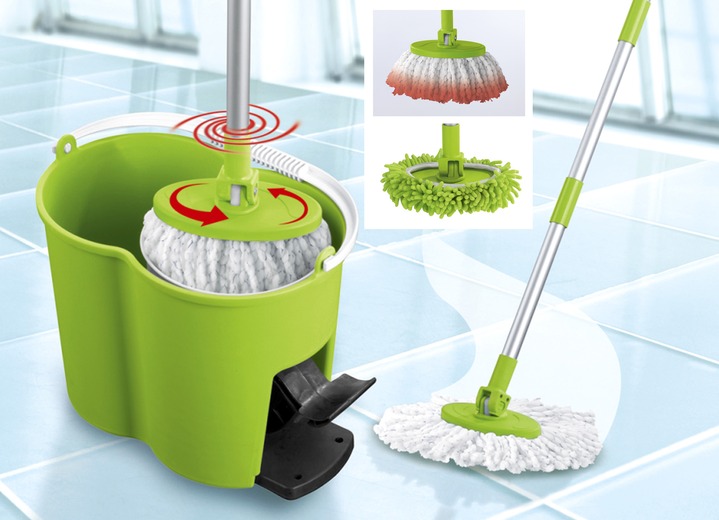 Power Wischmopp Set Antibakteriell Deluxe Reinigung Bader