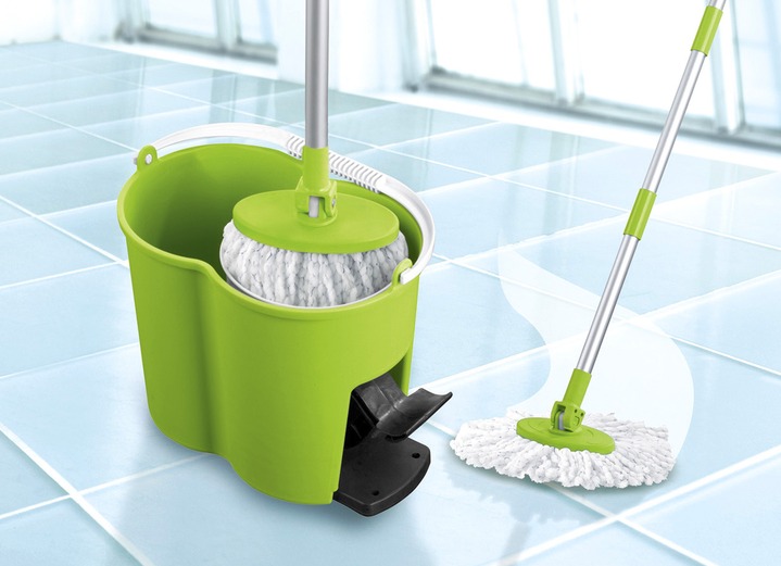 Reinigungshelfer & Reinigungsmittel - Power-Wischmopp Set Antibakteriell Deluxe, in Farbe GRÜN Ansicht 2