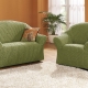 Sessel- & Sofaüberwürfe - Bi-elastische Stretchbezüge – Farbe GRÜN – Ansicht 1 Sessel- & Sofaüberwürfe - Bi-elastische Stretchbezüge, in Größe 101 (Sesselbezug) bis 106 (Stuhlbezug), in Farbe BRAUN – Farbe GRÜN – Ansicht 1