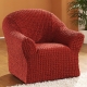 Sessel- & Sofaüberwürfe - Bi-elastische Stretchbezüge – Farbe TERRA – Ansicht 1 Sessel- & Sofaüberwürfe - Bi-elastische Stretchbezüge, in Größe 101 (Sesselbezug) bis 106 (Stuhlbezug), in Farbe BRAUN – Farbe TERRA – Ansicht 1