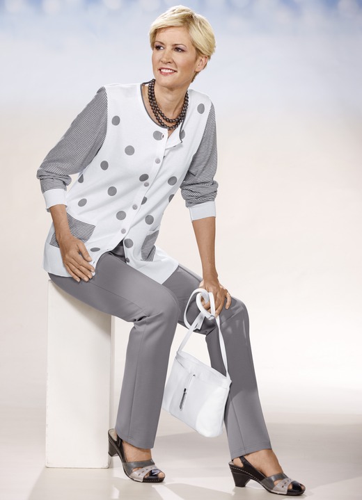 Hosen - Hose, in Größe 020 bis 058, in Farbe MITTELGRAU Ansicht 2