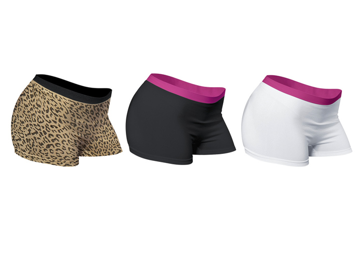 Shapewear - Dreierpack Bodyforming Panty, in Größe L bis XXL, in Farbe SCHW.+WEISS+LEO Ansicht 1