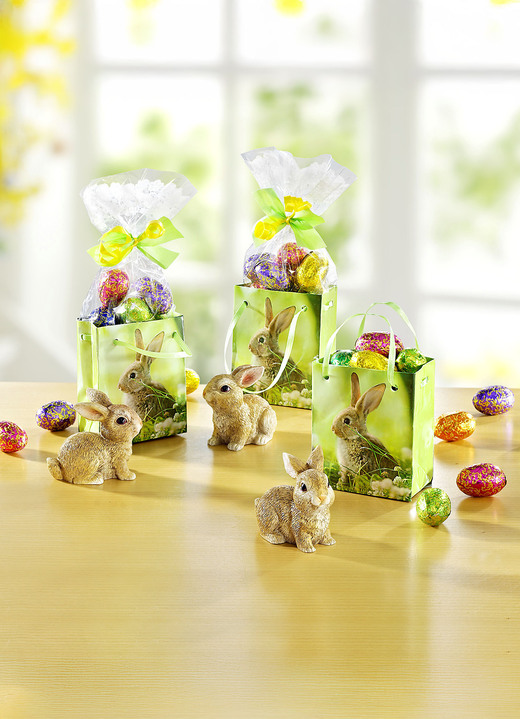 SALE % - Präsent-Tüten mit Hasen, 3er-Set, in Farbe GRÜN