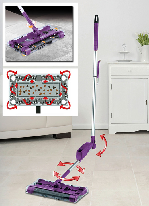 Reinigungsgeräte - Swivel Sweeper – kabelloser Akku-Besen, in Farbe LILA Ansicht 1