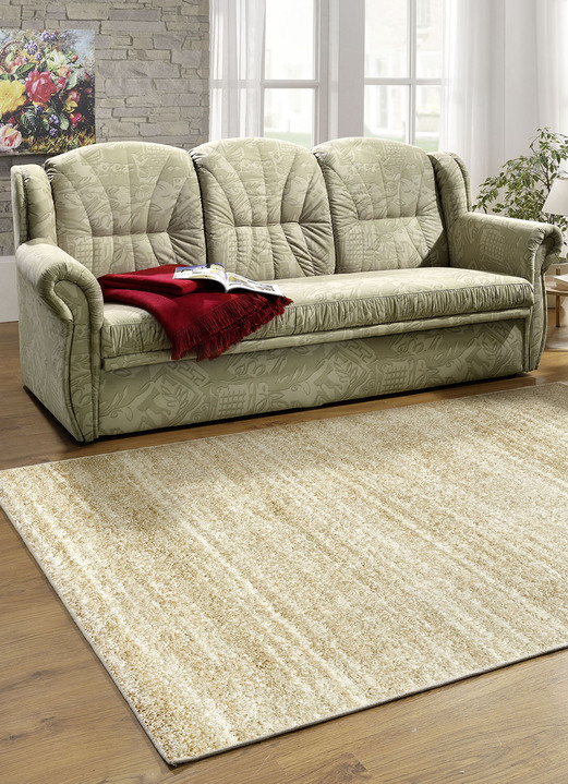 Polstergruppen - Polstermöbel mit angenehmem Mikrovelours-Bezug, in Farbe CAPPUCCINO, in Ausführung Dreisitzer Ansicht 14