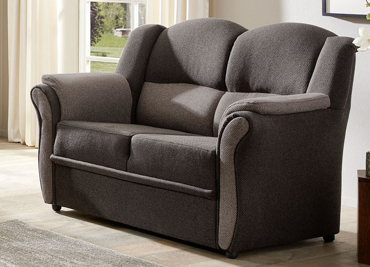 Polstergruppen - Teilmassive Polstermöbel, in Farbe CAMEL-BEIGE, in Ausführung Zweisitzer Ansicht 39