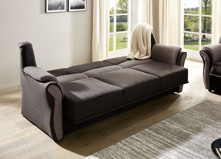 Polstergruppen - Teilmassive Polstermöbel, in Farbe CAMEL-BEIGE, in Ausführung Zweisitzer Ansicht 29