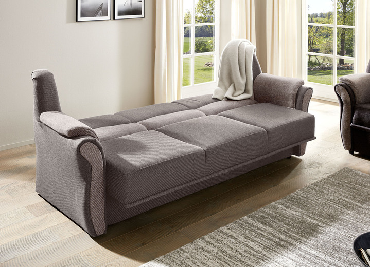 Polstergruppen - Teilmassive Polstermöbel, in Farbe CAMEL-BEIGE, in Ausführung Zweisitzer Ansicht 27