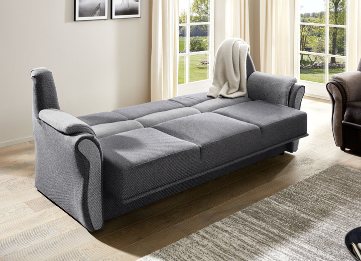 Polstergruppen - Teilmassive Polstermöbel, in Farbe CAMEL-BEIGE, in Ausführung Zweisitzer Ansicht 31