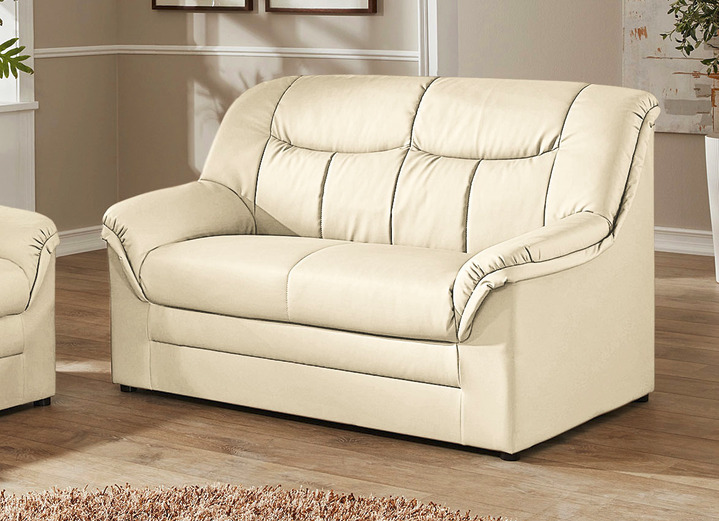 Polstergruppen - Polstermöbel auf stabilem Holzgrundgestell, in Farbe CREME, in Ausführung Hocker Ansicht 9