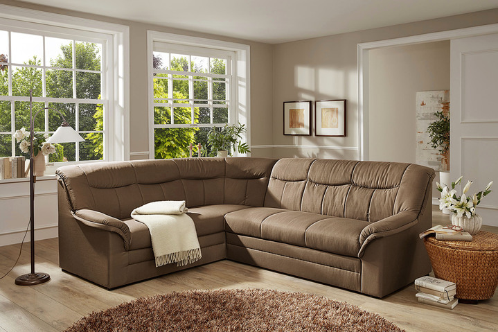 Polstergruppen - Polstermöbel auf stabilem Holzgrundgestell, in Farbe CREME, in Ausführung Hocker Ansicht 14