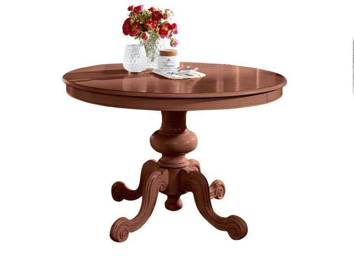 Landhausmöbel - Esszimmer-Möbel im Landhausstil, in Farbe NUSSBAUM, in Ausführung Stühle 2er-Set Ansicht 3