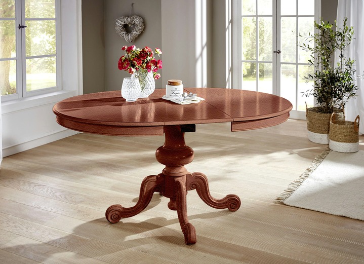 Landhausmöbel - Esszimmer-Möbel im Landhausstil, in Farbe NUSSBAUM, in Ausführung Stühle 2er-Set Ansicht 2