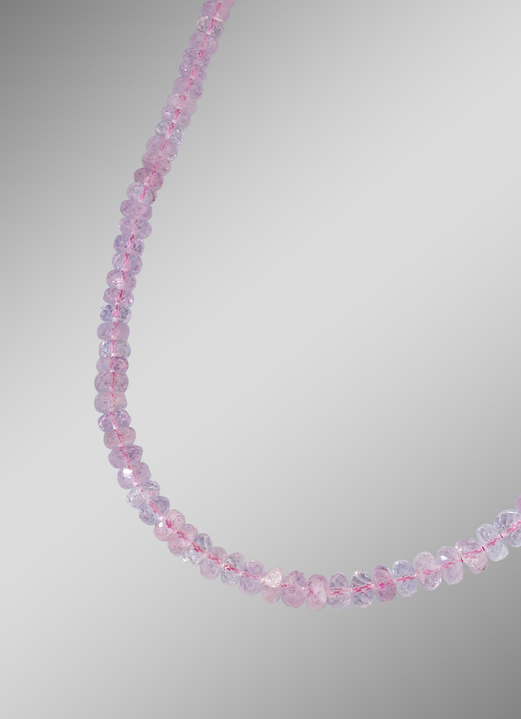 - Halskette mit echt pink Safir aus Afrika, in Farbe