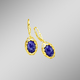 - Ohrringe, echt Lapislazuli, in Farbe  – Ansicht 1
