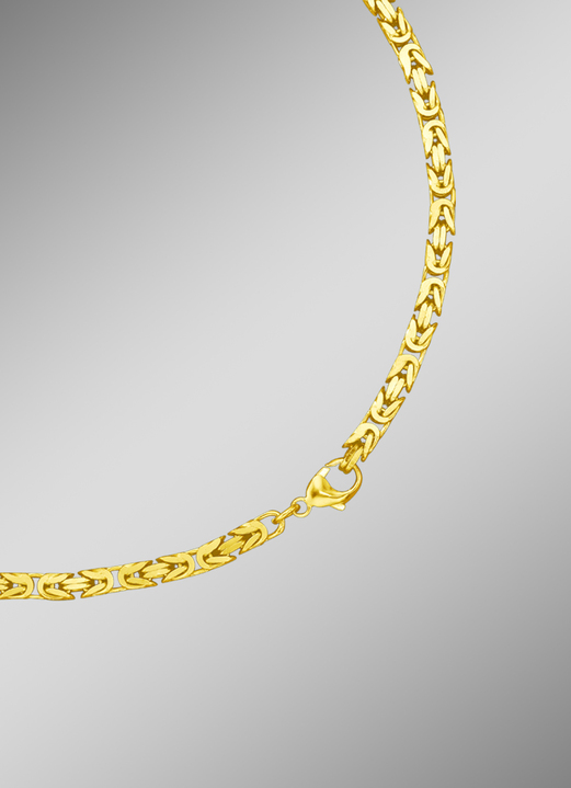 Herren-Modeschmuck - Vollmassive Königsketten-Garnitur, in Farbe , in Ausführung Armband, Länge 21 cm