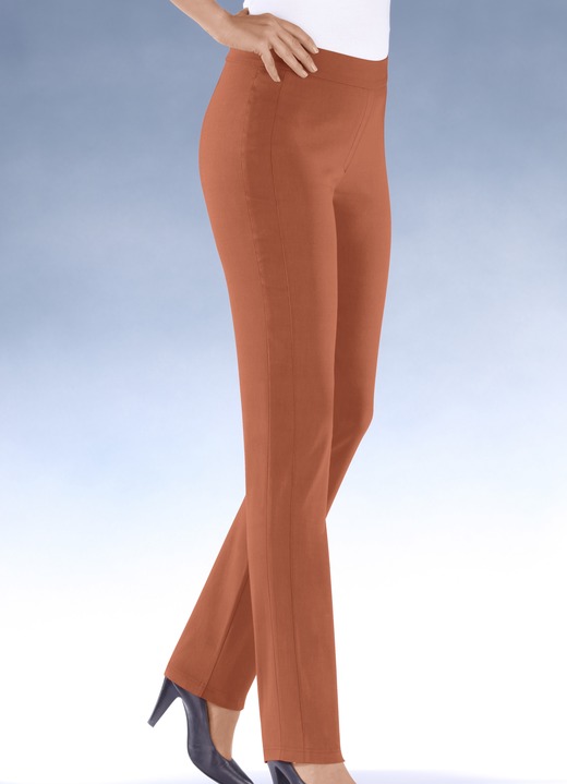 Hosen in Schlupfform - Hochelastische Hose in 13 Farben, in Größe 018 bis 245, in Farbe TERRAKOTTA Ansicht 1