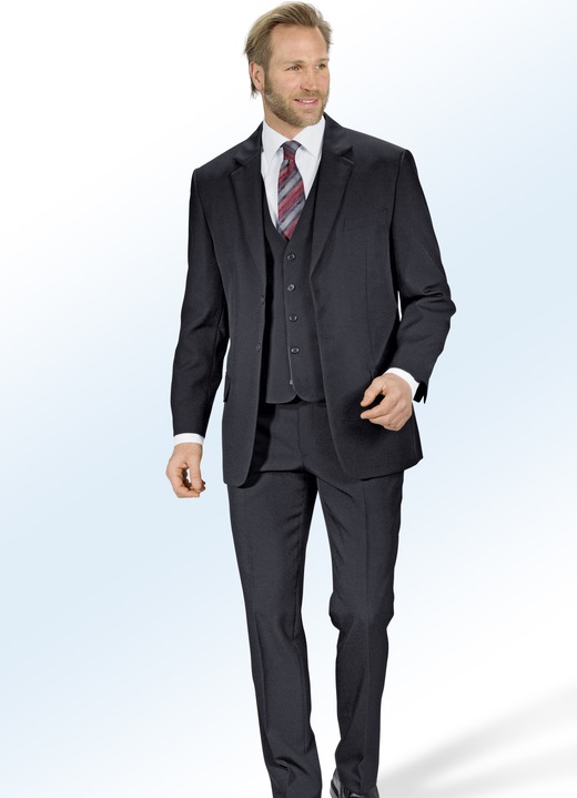 Anzüge - Anzug mit Wendeweste und zwei Hosen Ansicht 3 Anzüge - Anzug mit Wendeweste und zwei Hosen, in Größe 025 bis 102, in Farbe SCHWARZ-SILBERGRAU Ansicht 3