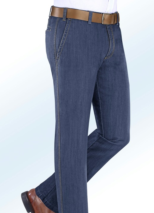 Jeans - Thermojeans mit Dehnbund in 5 Farben Ansicht 2 Jeans - Thermojeans mit Dehnbund in 5 Farben, in Größe 024 bis 064, in Farbe DARKBLUE Ansicht 2