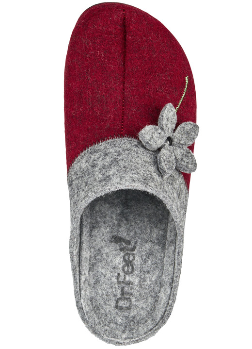 Hausschuhe - Laurina, klassische Damen-Hausschuhe, mit anatomisch geformtem Fußbett, in Größe 036 bis 042, in Farbe EISGRAU-BLAU Ansicht 4