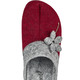 Hausschuhe - Laurina, klassische Damen-Hausschuhe, mit anatomisch geformtem Fußbett, in Größe 036 bis 042, in Farbe EISGRAU-BLAU – Farbe HELLGRAU-GRANATROT – Ansicht 2