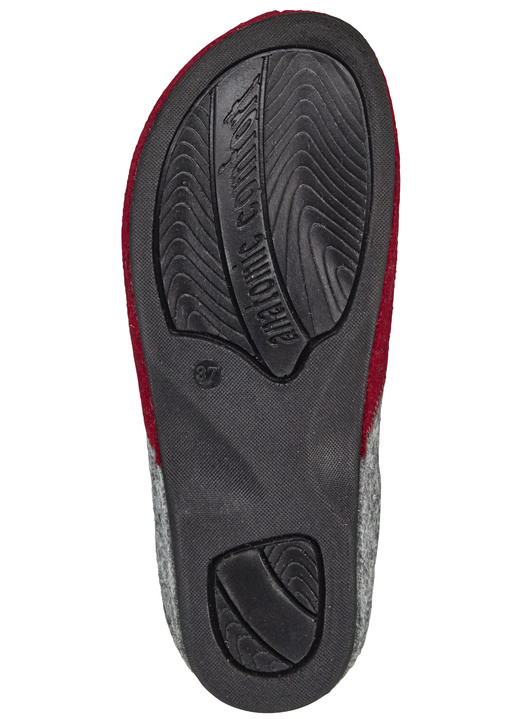 Hausschuhe - Laurina, klassische Damen-Hausschuhe, mit anatomisch geformtem Fußbett, in Größe 036 bis 042, in Farbe EISGRAU-BLAU Ansicht 5