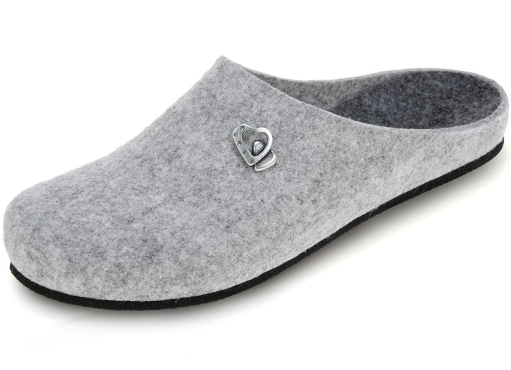 Hausschuhe - Leichte Damen-Hausschuhe, mit anatomisch geformtem Fußbett, in Größe 036 bis 042, in Farbe ROT Ansicht 2