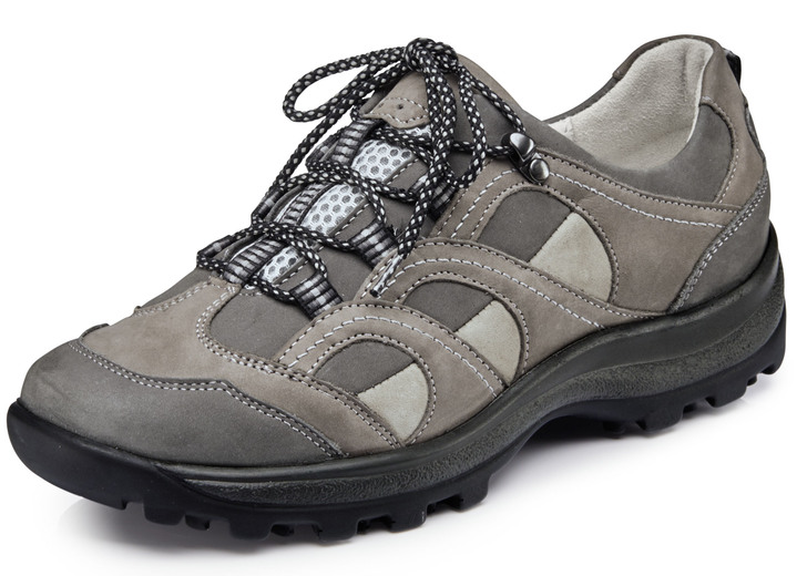 Slipper & Schnürschuhe - Waldläufer, sportliche Damen-Schnürschuhe, Weite H, mit herausnehmbarem Fußbett, in Größe 4 1/2 bis 9, in Farbe GRAU-PLATIN Ansicht 1