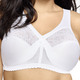 Soft-BH - Glamorise Stütz-BH mit Spitze – Farbe WEISS – Ansicht 1 Soft-BH - Glamorise Stütz-BH mit Spitze, in Größe 080 bis 130, in Cup C, in Farbe PETROL – Farbe WEISS – Ansicht 1