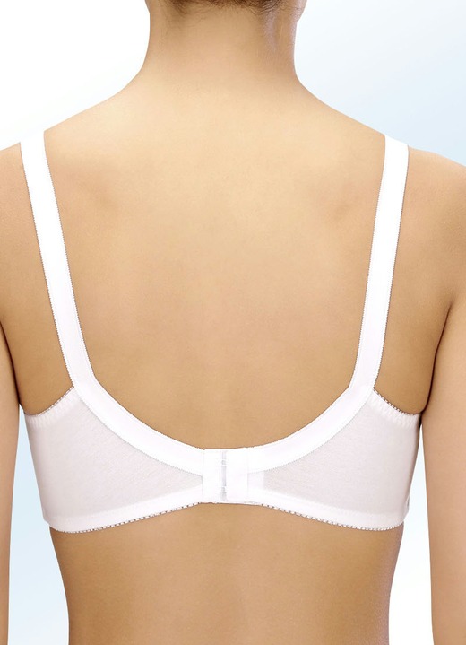 Soft-BH - Naturana Zweierpack BH mit Spitze in den Obercups, in Größe 075 bis 100, in Cup A, in Farbe 1X WEISS, 1X PUDER Ansicht 2