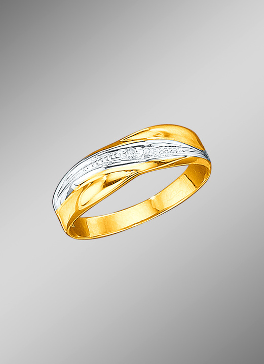 Ringe - Damenring mit Diamant, in Größe 160 bis 220, in Farbe