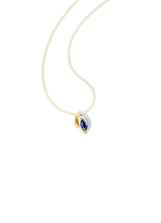 - Anhänger mit Brillanten und echt Safir, in Farbe  Ansicht 2
