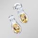 Ohrschmuck - Ohrstecker mit echt Citrin und synth. Zirkonia, in Farbe  – Ansicht 1